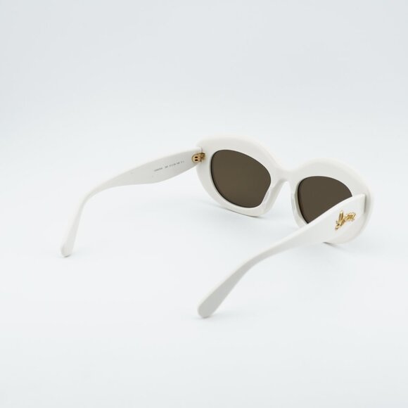 Loewe LW40153I 25E Sunglasses Ivory Cat Eye Frame, Brown Lenses main image 9
